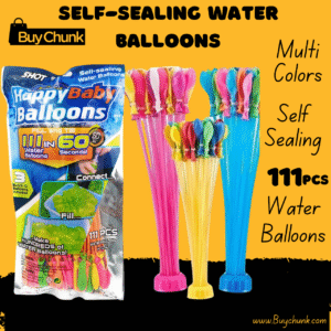 Self-Sealing Water Balloons | 111-Piece Multi-Color Pack for Fast, Fun & Mess-Free Water Play