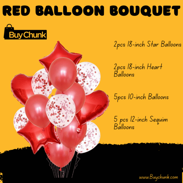 Red Balloon Bouquet | Romantic, Eye-Catching & Perfect for Love, Valentine’s & Special Surprises!