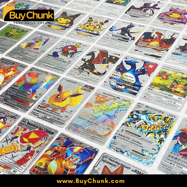10 PCS POKEMON SILVER FOIL CARDS PACK