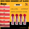 Miss Rose Seaweed Lip Gloss – Shade 222 front view with bold red shade
