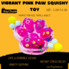 Vibrant Pink Paw Squishy Toy | Sparkly & Full of Magical Joy for Stress-Free Fun | Size - 5cm X 6cm