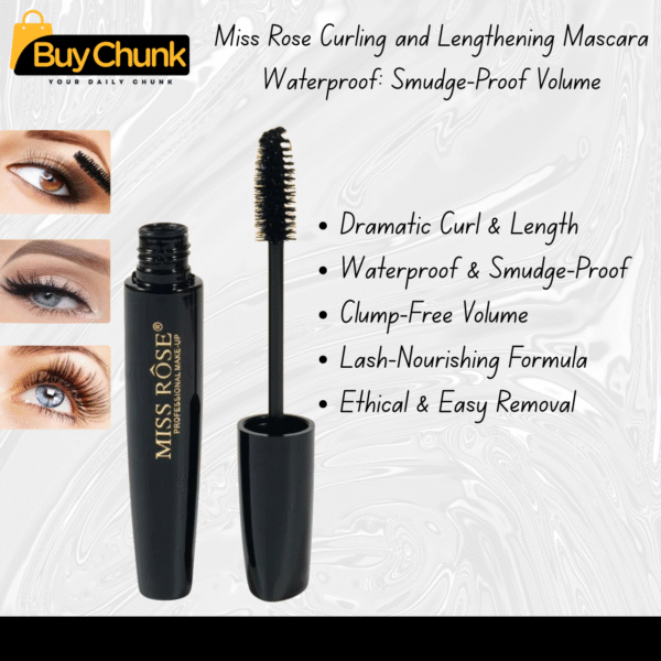 Miss Rose waterproof curling and lengthening mascara for bold lashes in Pakistan