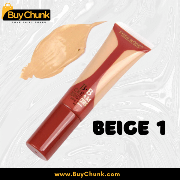 Miss Rose BB Cream Perfect Cover Fair Beige 1 – Flawless, Lightweight & Ideal for Natural Radiance
