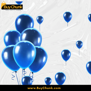 Metallic Latex Chrome Balloons in Blue Pack of 25 | Sparkling, Bold & Perfect for Vibrant Party Decor