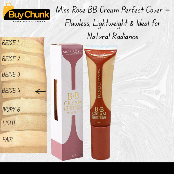 Miss Rose BB Cream Perfect Cover in multiple shades for Pakistani skin tones