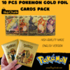 10 PCS POKEMON GOLD FOIL CARDS PACK