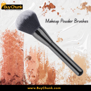 Elegant black-handle 1 PCS Makeup Powder Brush with fluffy bristles for radiant daily makeup.