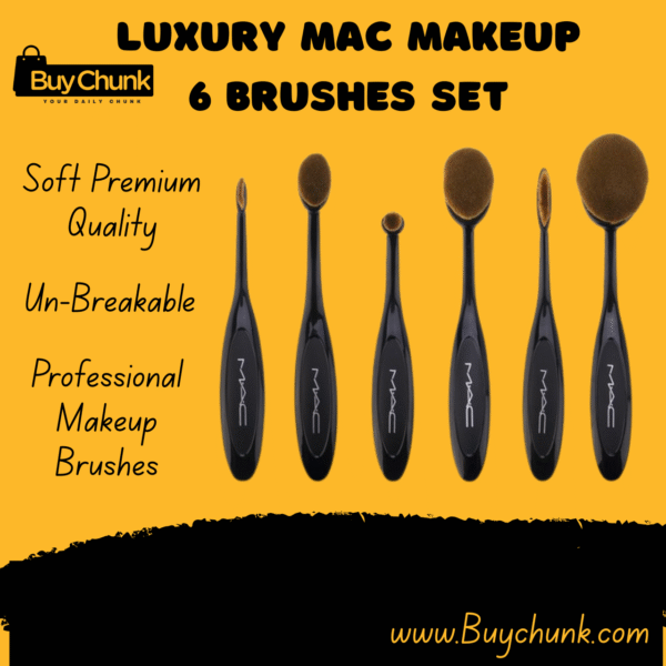 Luxury Luxury MAC Makeup 6 Brushes Setwith soft bristles for smooth blending