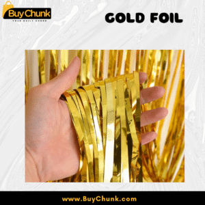 Stunning Gold Foil Fringe Curtain – Luxe, Shimmering & Perfect for Weddings, Birthdays & Celebrations!