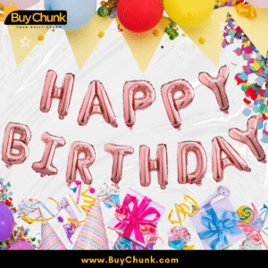 premium rose gold letter balloons for Pakistani birthday parties