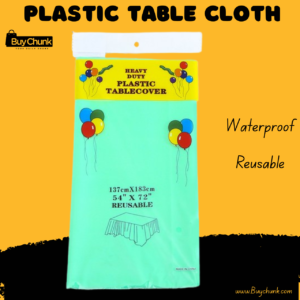 Waterproof reusable plastic table cloth 54x72 inch for parties and dining