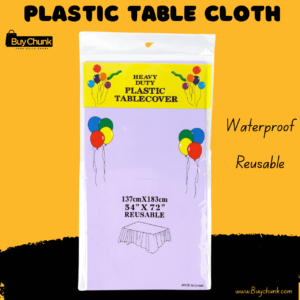 Light purple waterproof reusable plastic table cover for parties and homes