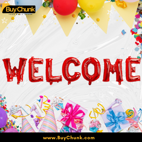 Stunning Red Welcome Foil Balloon Banner | Bold, Festive & Perfect for Weddings, Mehndis & Grand Celebrations | Premium Red Welcome Banner - Image 2
