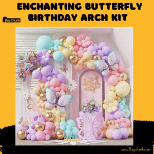 full 100-piece butterfly balloon decoration kit for birthdays in Pakistan
