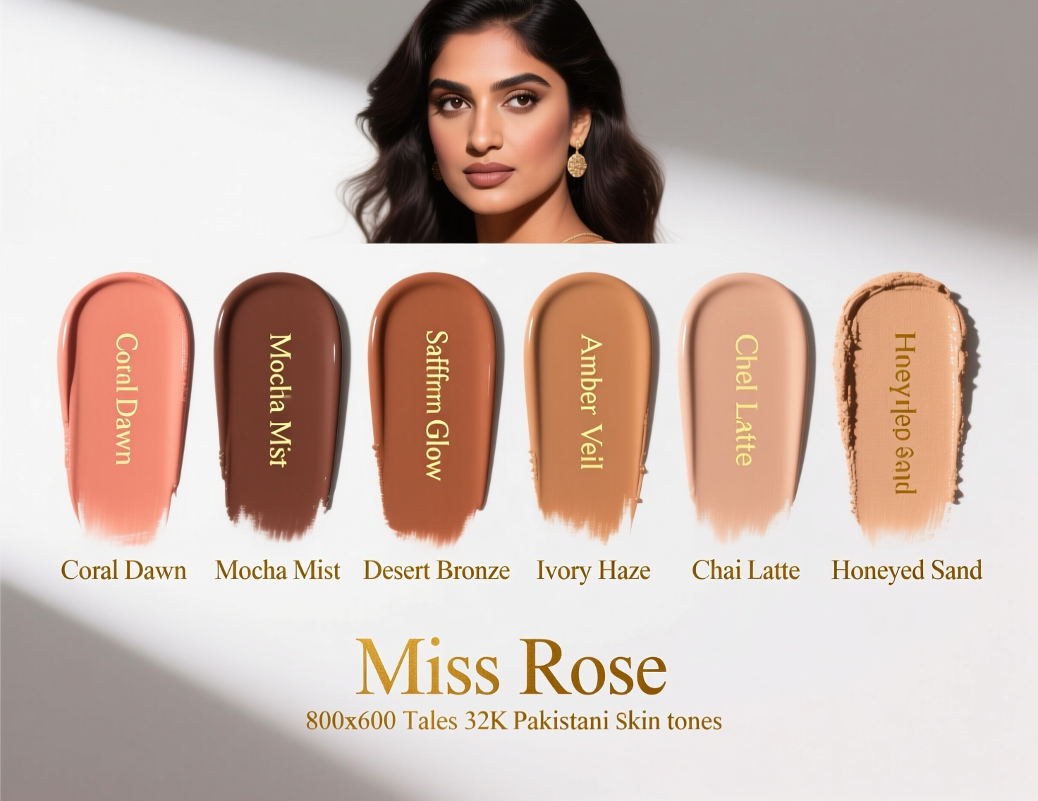 Miss Rose concealer shades for Pakistani oily skin tones