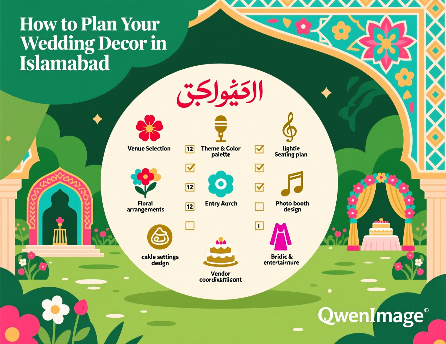 Checklist for Wedding Party Decoration Ideas Islamabad 2025