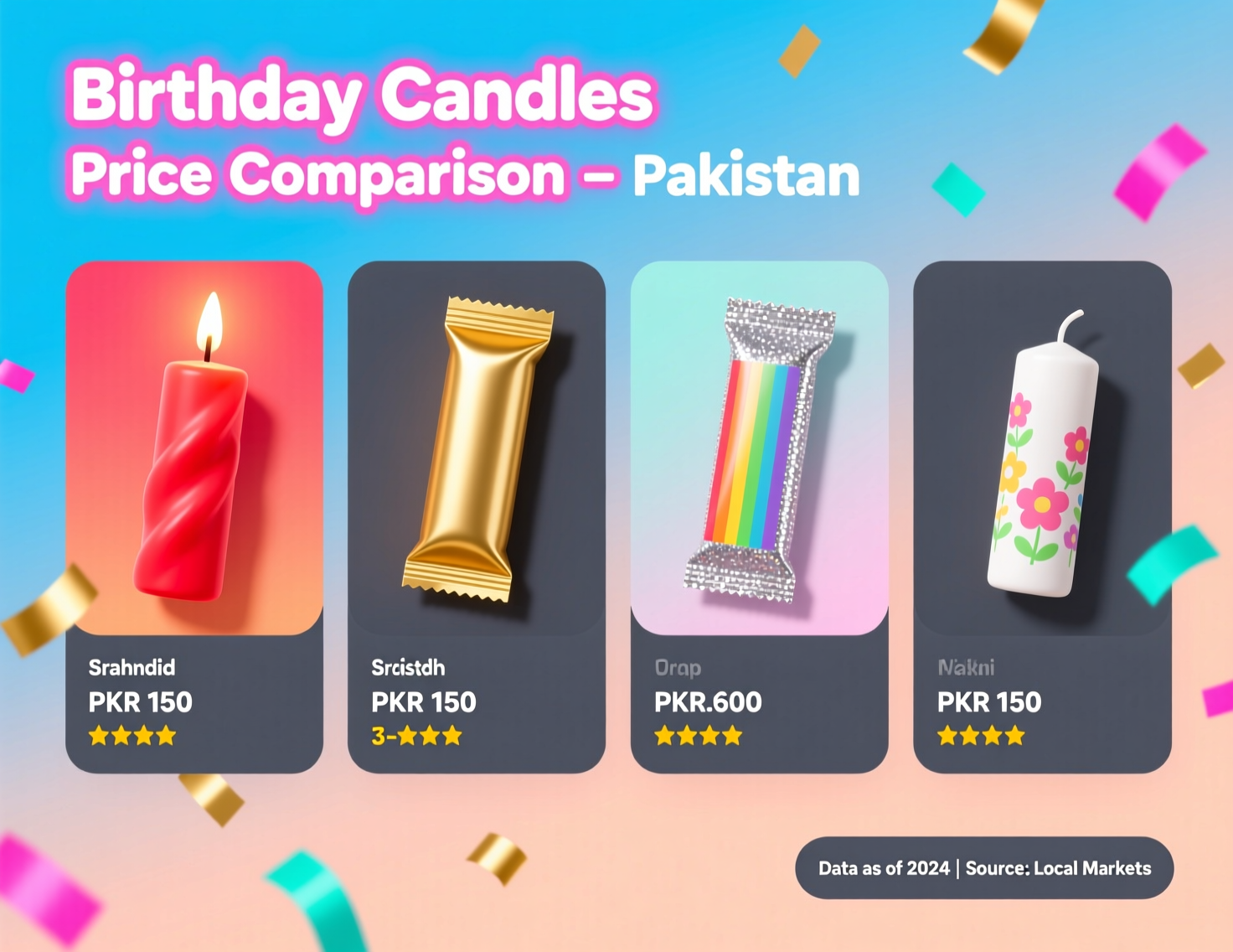 Birthday Candle and Cake Toppers Rawalpindi Complete Online Buying Guide 5 “different birthday candles and cake toppers Pakistan price range”