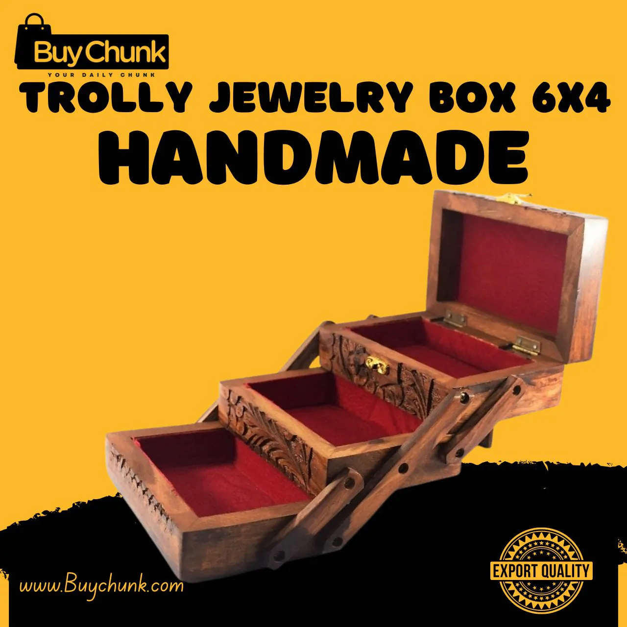 Small Jewelry Boxes for Travel Karachi 4 Sophisticated Handmade Rose Wood Folding Jewelry Box | Geometric Pattern Multi-Layer Organizer | Premium Craftsmanship 6″ x 4″ Keepsake Box | Modern Rustic Storage