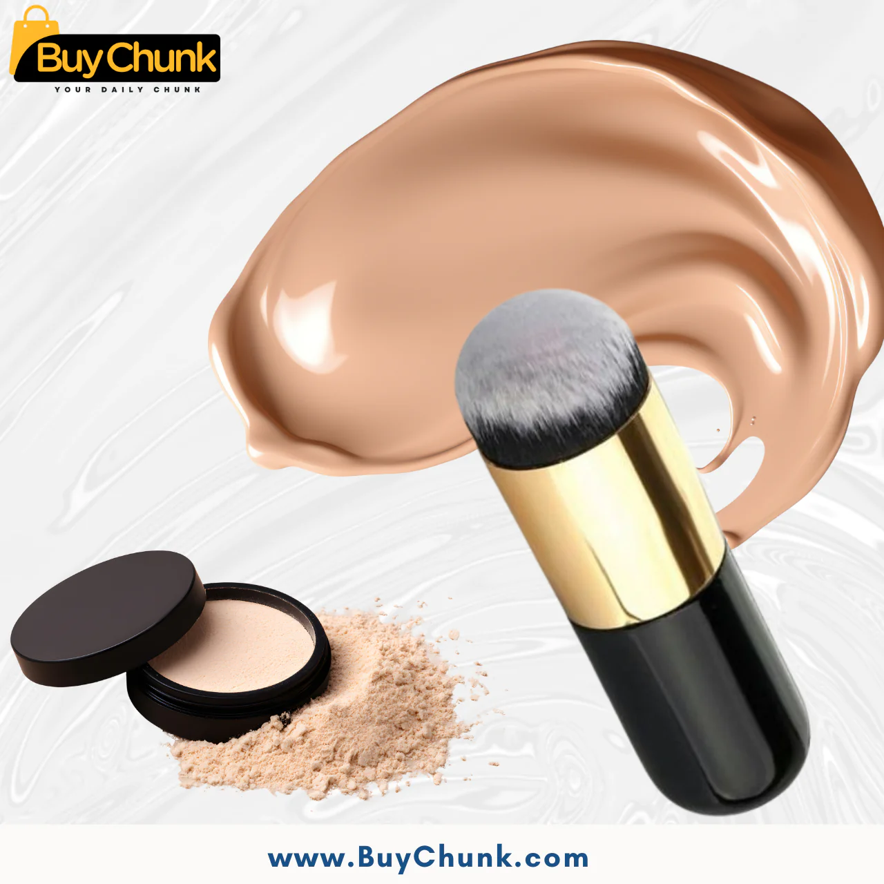 Party Makeup with Miss Rose Cosmetics in Faisalabad (Step-by-Step Guide + Best Products) 2 Miss Rose foundation and beauty blender for Party Makeup with Miss Rose Cosmetics in Faisalabad