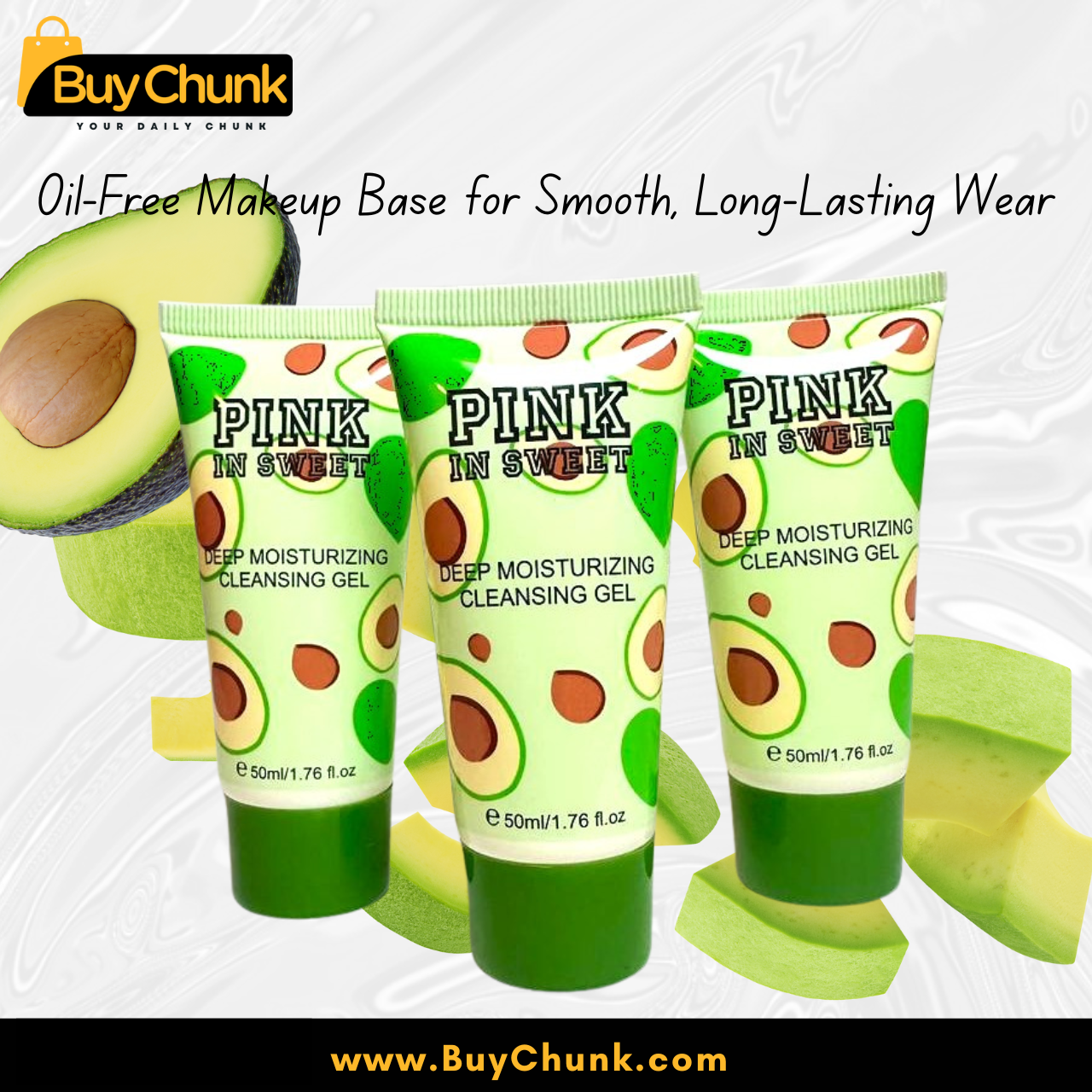 Pink In Sweet 99% Avocado Deep Moisturizing Cleansing Gel | Daily Facial Cleanser for All Skin Types 50ml 3 Pink In Sweet 99% Avocado Deep Moisturizing Cleansing Gel | Daily Facial Cleanser for All Skin Types 50ml - Image 3