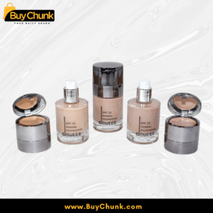 Doucce Mineral Foundation SPF 22 – Shade 22 | USA Made Foundation with Built-in Concealer 7 Full Doucce SPF 22 foundation and concealer set on white background.