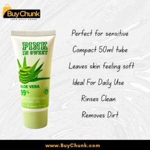 smooth gel texture of Pink in Sweet Aloe Vera Deep Moisturizing Cleanser