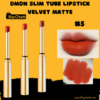 DMDN Slim Tube Lipstick Velvet Matte Shade 5 slim gold tube lipstick in warm terracotta velvet matte shade
