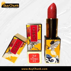 model wearing HD&KD Matte Lipstick Shade 2 for Pakistani skin tone