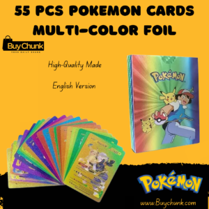 Home 127 55 pcs multi-colour shiny Pokémon foil trading cards collection