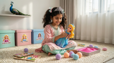 Princess Toys Collection Karachi Girls Magical Gifts You Can Order Online 59 “Princess Toys Collection Karachi Girls playing with dolls and squishy toys”