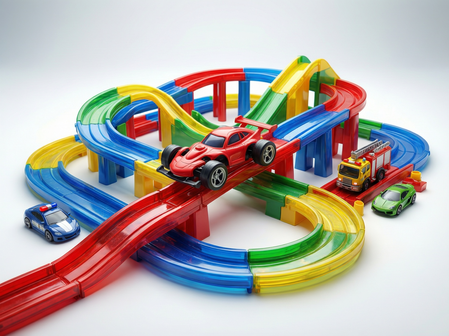 courier delivering car track sets toys Faisalabad boys with cash on delivery