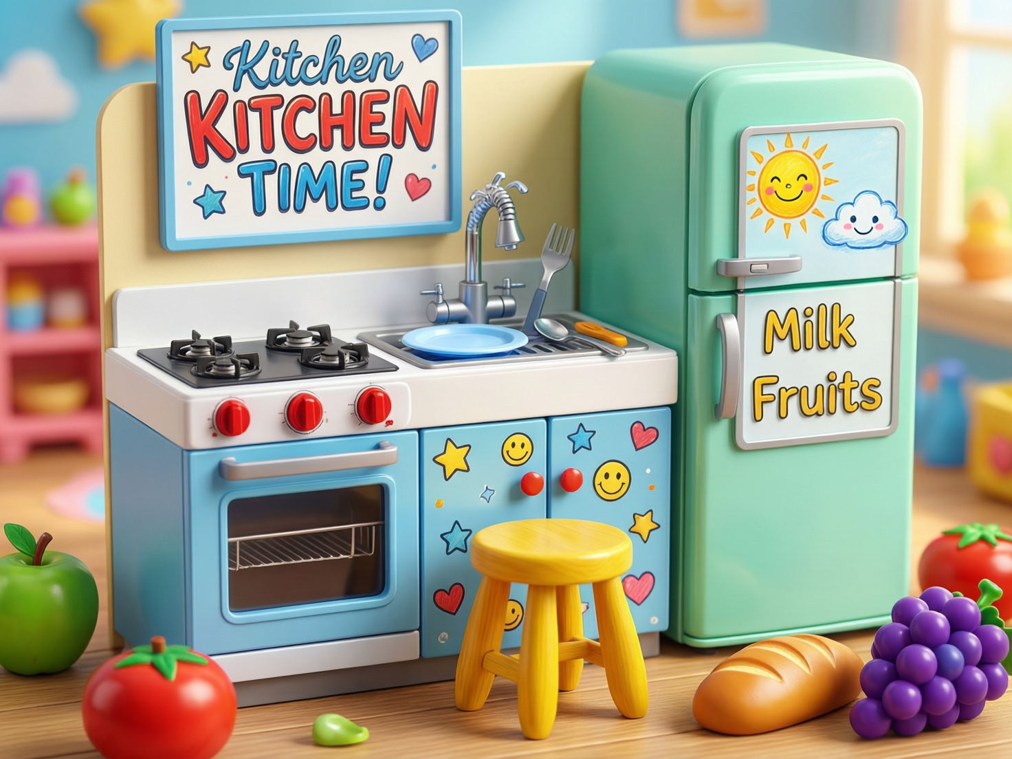 Basic pretend play kitchen toys in Multan for toddlers