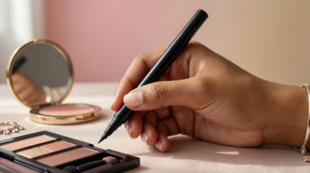 Miss Rose Eyeliner Pen Review Pakistan 2026 Smudge-Proof or Just Hype. 53 “Miss Rose eyeliner pen review Pakistan 2025 – black waterproof liner on hand”