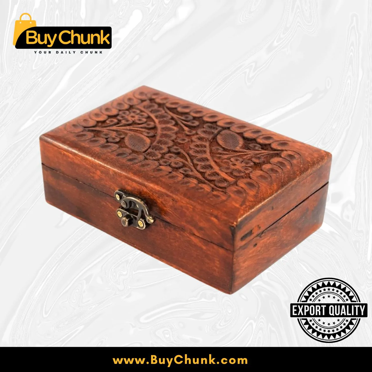 Charming Handmade Rose Wooden Jewelry Box | Size 6 x 4 | Intricate Floral Vine Keepsake Chest | Unique Artisan Crafted Treasure Organizer | Warm Rustic Decor