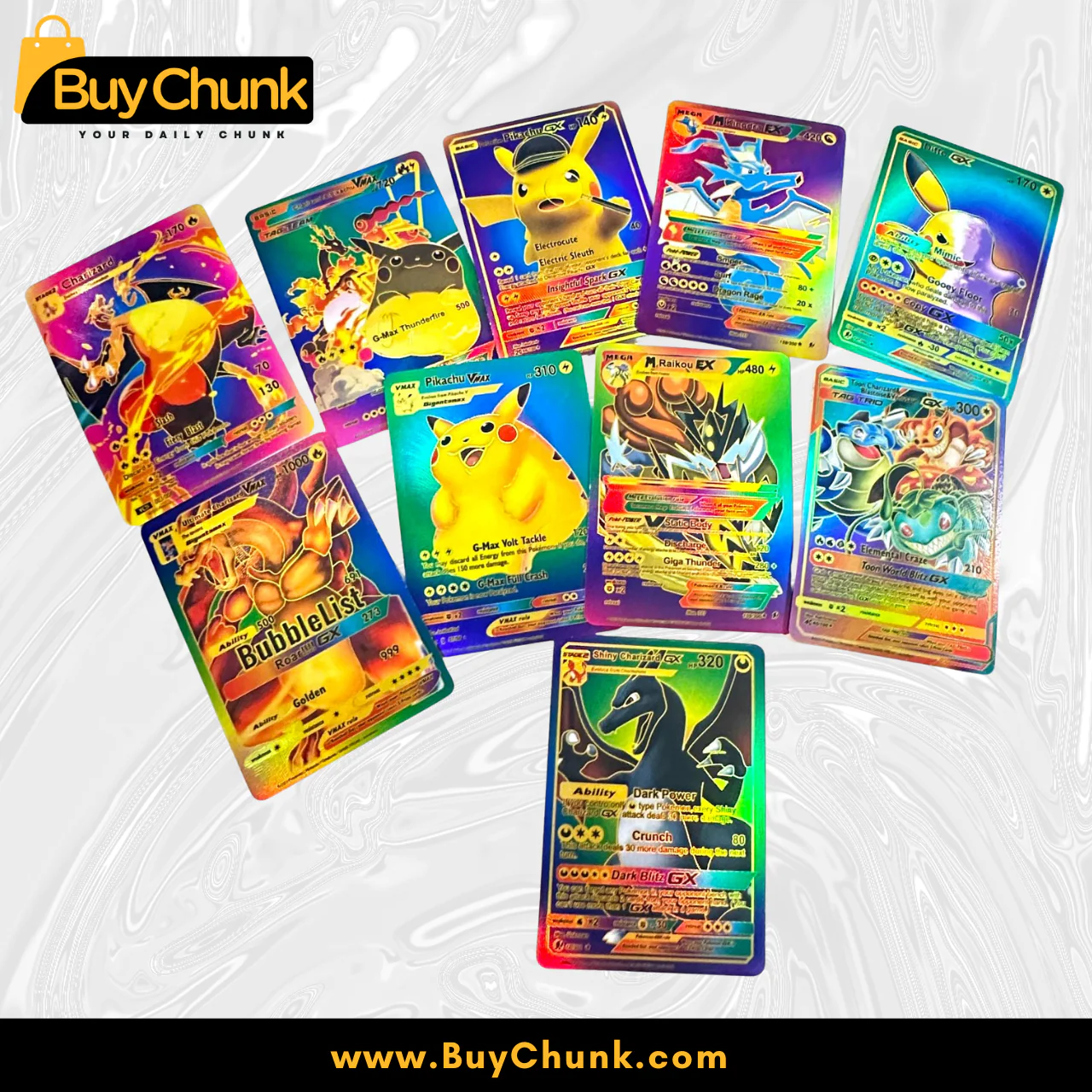 10 PCS POKEMON Multicolor FOIL CARDS PACK