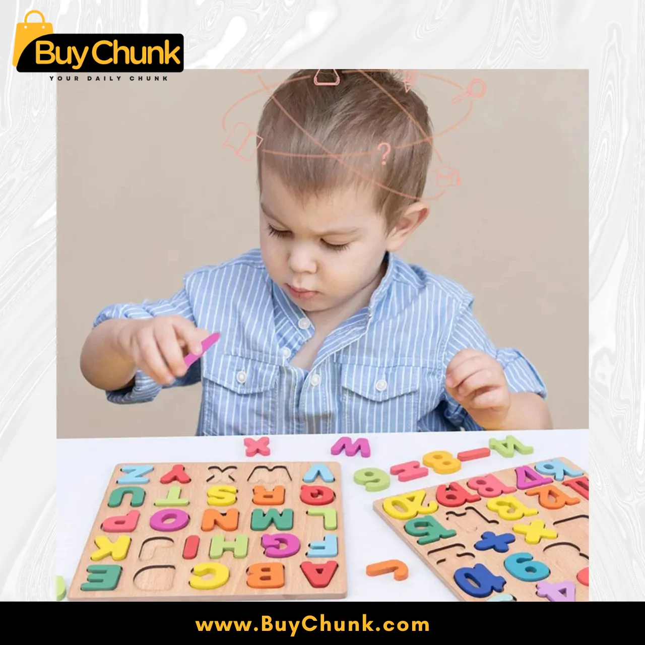 Large Wooden Shape Puzzle | Size – 11.6″ | Early Learning Puzzle