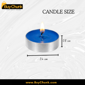 Home 122 Pack of ocean-scented blue tea lights for home use.