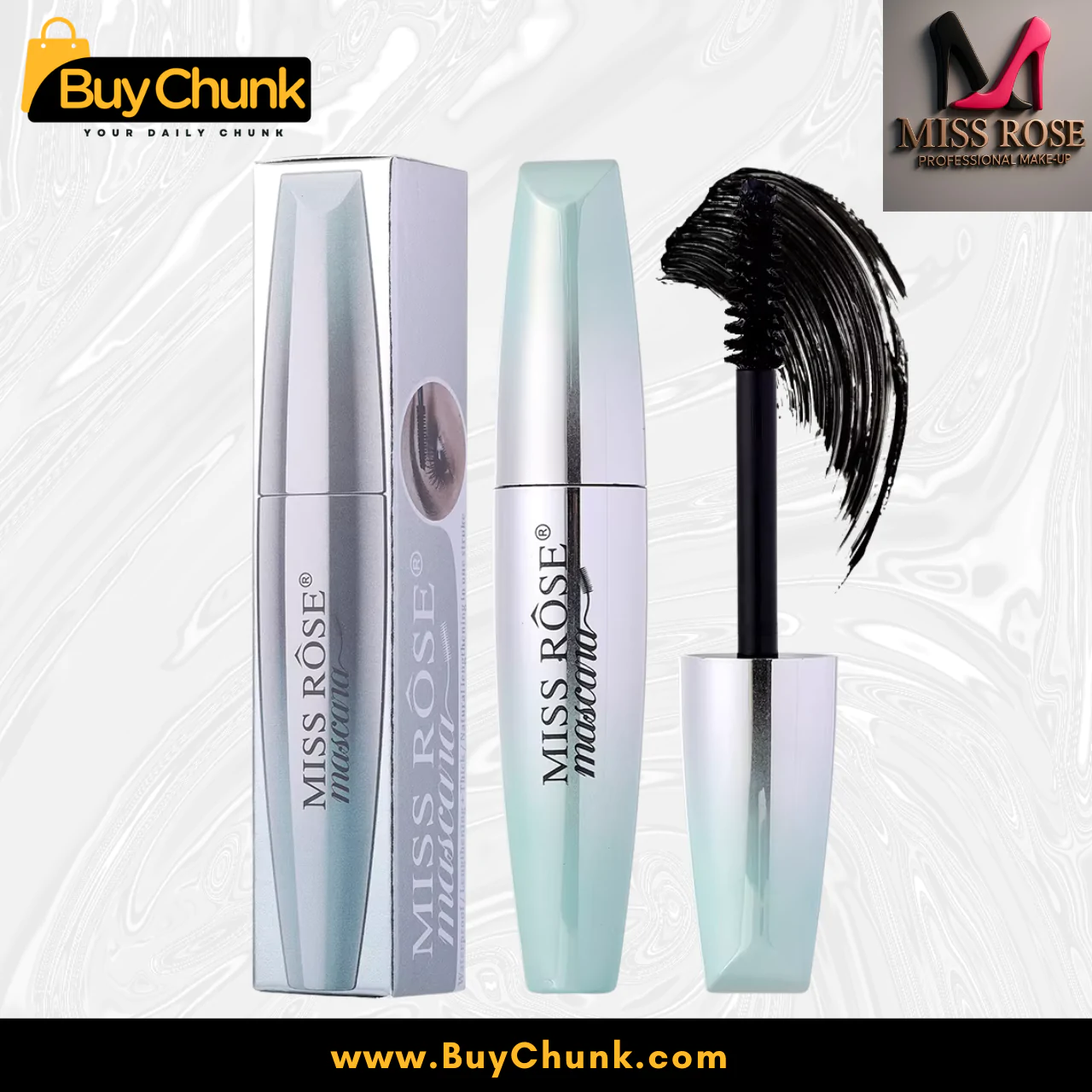 Miss Rose Waterproof Mascara Infinity Lash | Long-Lasting Volume & Smudge-Proof