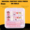 colourful fantasy kids press-on nails set in gift box for girls