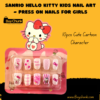 Hello Kitty kids press on nails cute set