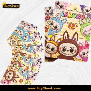 Pocket-size Labubu cards set shown beside wallet for easy carrying
