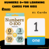 Front pack view of numbers 0–100 learning cards for kids.