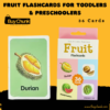 Fruits Vocabulary Learning Cards for Kids | 36 Educational Learning Cards for Toddlers | Vocabulary Learning Flashcards 9 Colourful Fruits Vocabulary Learning Cards for Kids showing fruit pictures and words