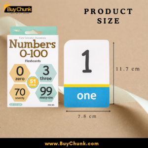 Alternative view of Numbers 0–100 Learning Cards for Kids | 51 Educational Learning Cards for Toddlers | Vocabulary Learning Flashcards