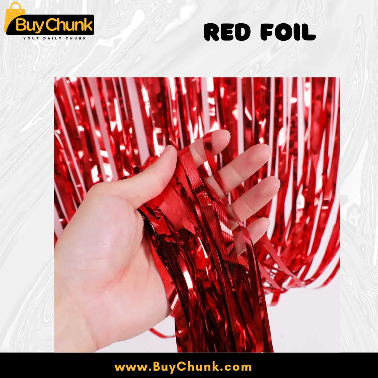 Stunning Red Foil Fringe Curtain | Bold, Glamorous & Perfect for Weddings, Birthdays & Celebrations 