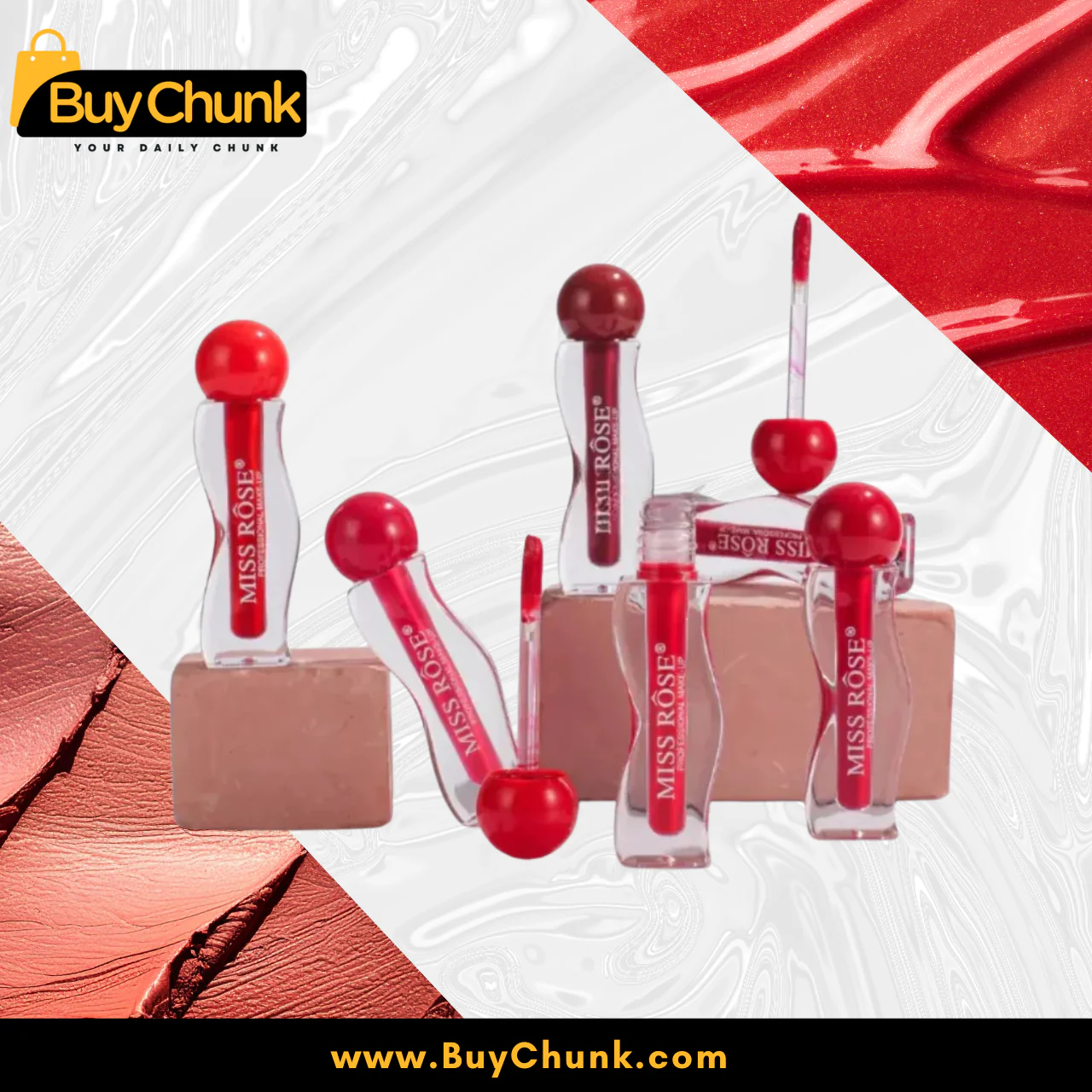 Miss Rose Seaweed Lip Gloss – Shade 205 | Long-Lasting Waterproof Shine