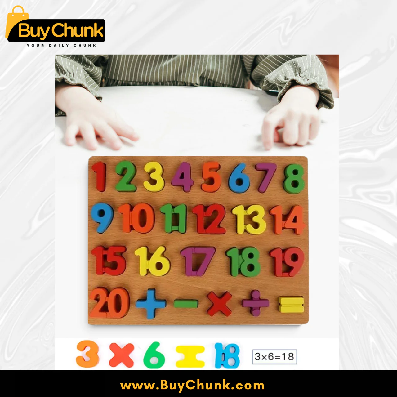 2 Wood Puzzle Set | Numbers & Uppercase Alphabet for Kids | Size – 7.8″ | Durable Educational Gift for Toddlers