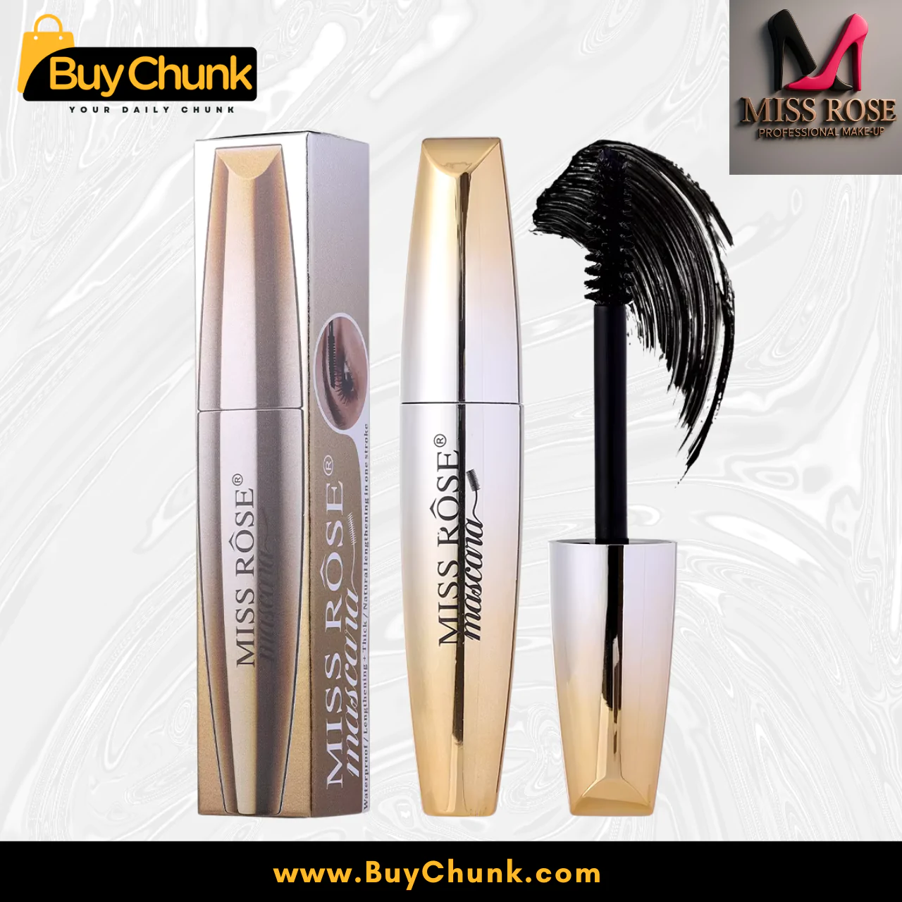 Miss Rose Waterproof Mascara Infinity Lash | Long-Lasting Volume & Smudge-Proof