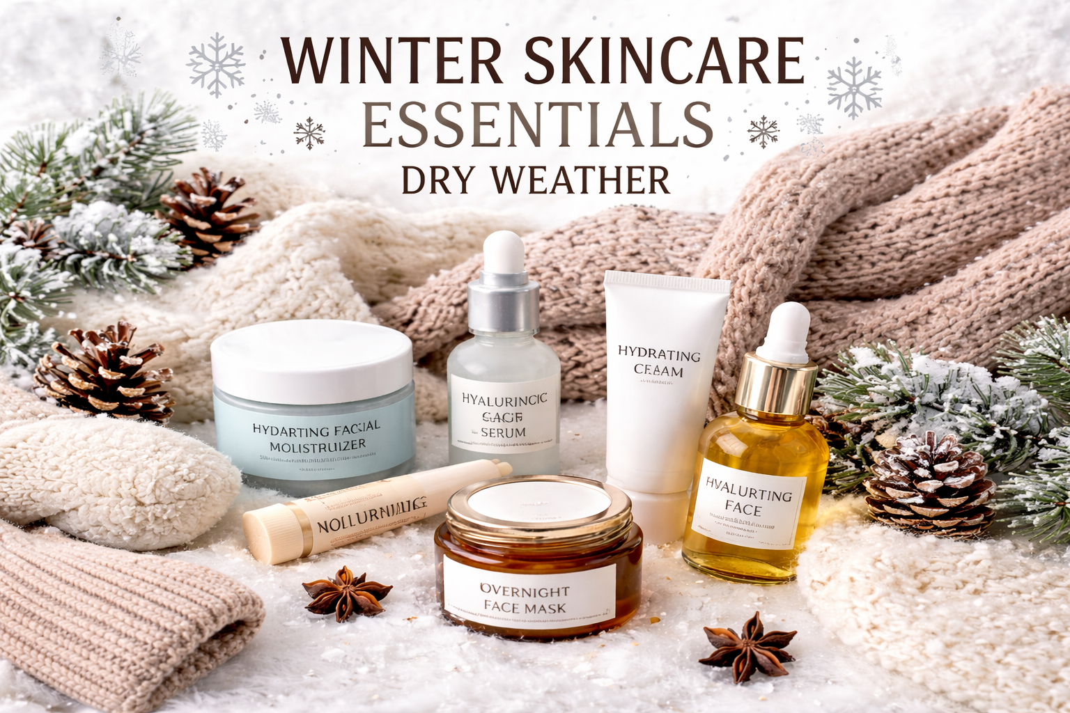 Winter self-care shopping skincare essentials for dry weather