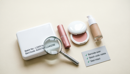 Original vs fake makeup in Pakistan packaging and batch code checks